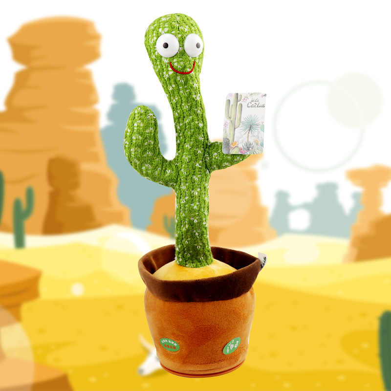 Cactus en peluche dansant et parlant – Rechargeable