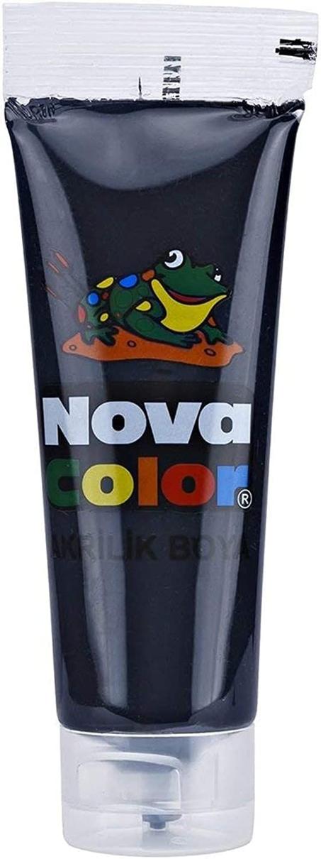 Peinture acrylique 75ml noir NOVACOLOR Réf : NC-260