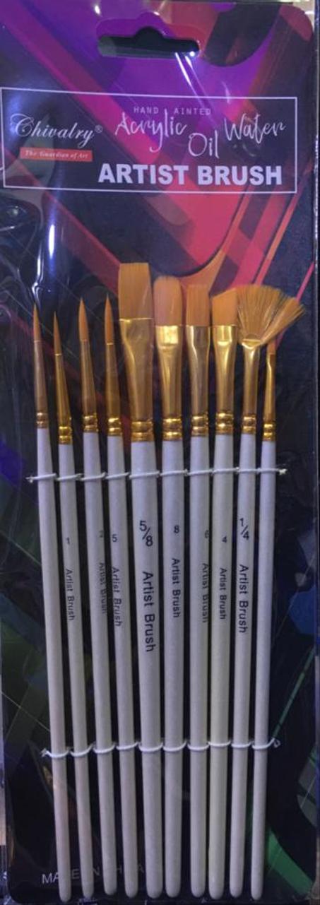 10 PINCEAUX BLANC - ARTIST BRUSH