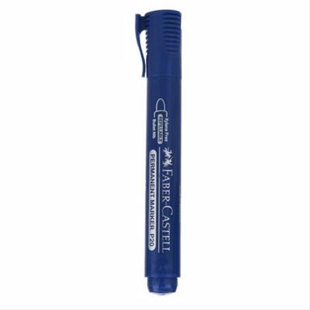 MARQEUR PERMANENT REFILLABLE CHISEL NIB BLEU - FABER CASTELL