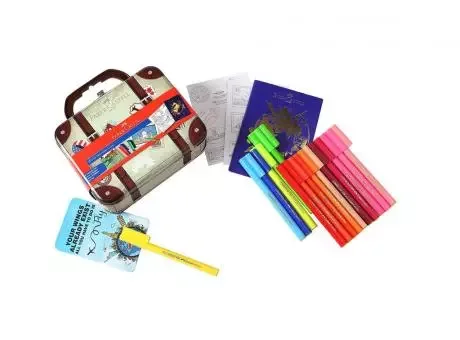 MINI VALISE 30 FEUTRES CONNECTOR +PASSEPORT  FABER CASTELL - Vue 3
