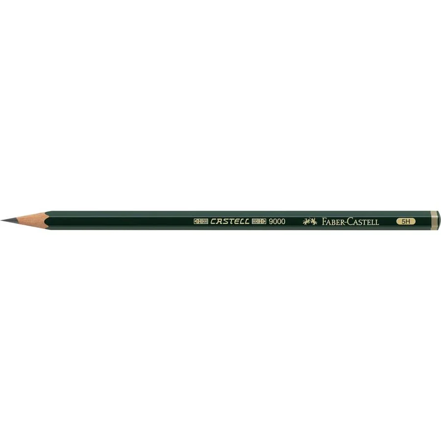 CRAYONS GRAPHITES D'ART 9000  5H   - FABER CASTELL - Vue 3