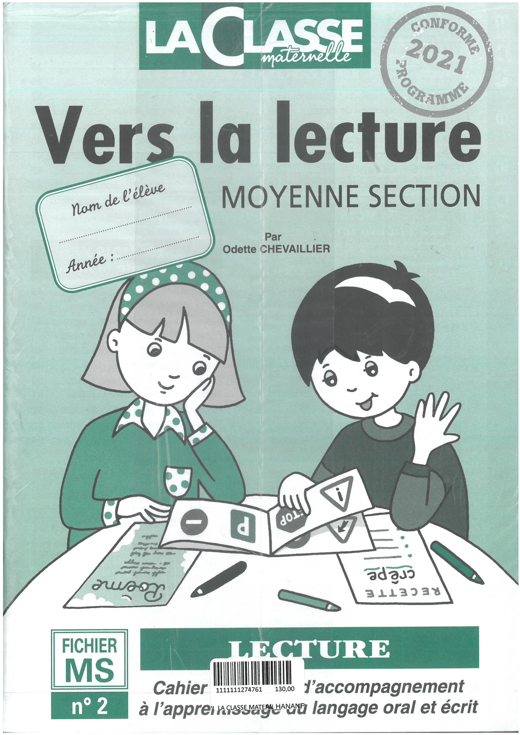 LA CLASSE MATERNELLE VERS LA LECTURE MS FICHIER 1/2 - Vue 3