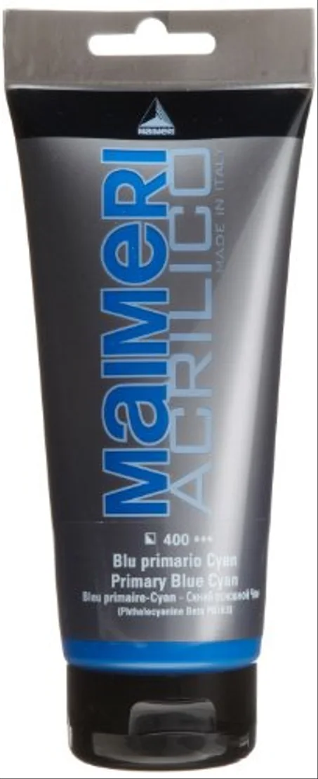 MAIMERI 400 ACRILIQUE BLEU PRIMAIRE 200 ML MADE IN ITALY