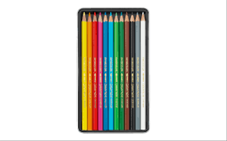 BOITE EN METAL DE 12 COULEURS AQUARELLABLES ASSORTIS