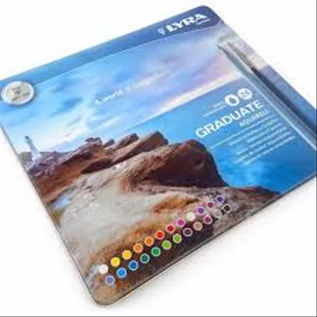 3 Boîte Métal de 24 Crayons de Couleur Graduate Permanent