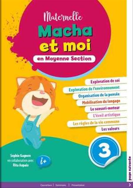 Macha et Moi en MS, Cahier d'Apprentissage 3