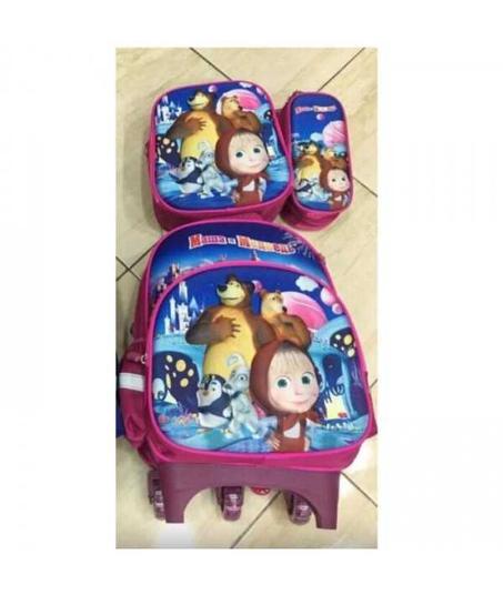 Ensemble Cartable Sac a Dos À Roulette