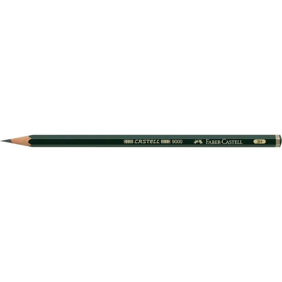 CRAYONS GRAPHITES D'ART 9000  3H   - FABER CASTELL - Vue 3