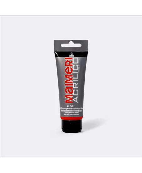 MAIMERI 259 ACRILIQUE  ROUGE PERMANENTE MOYEN 200 ML MADE IN ITALY