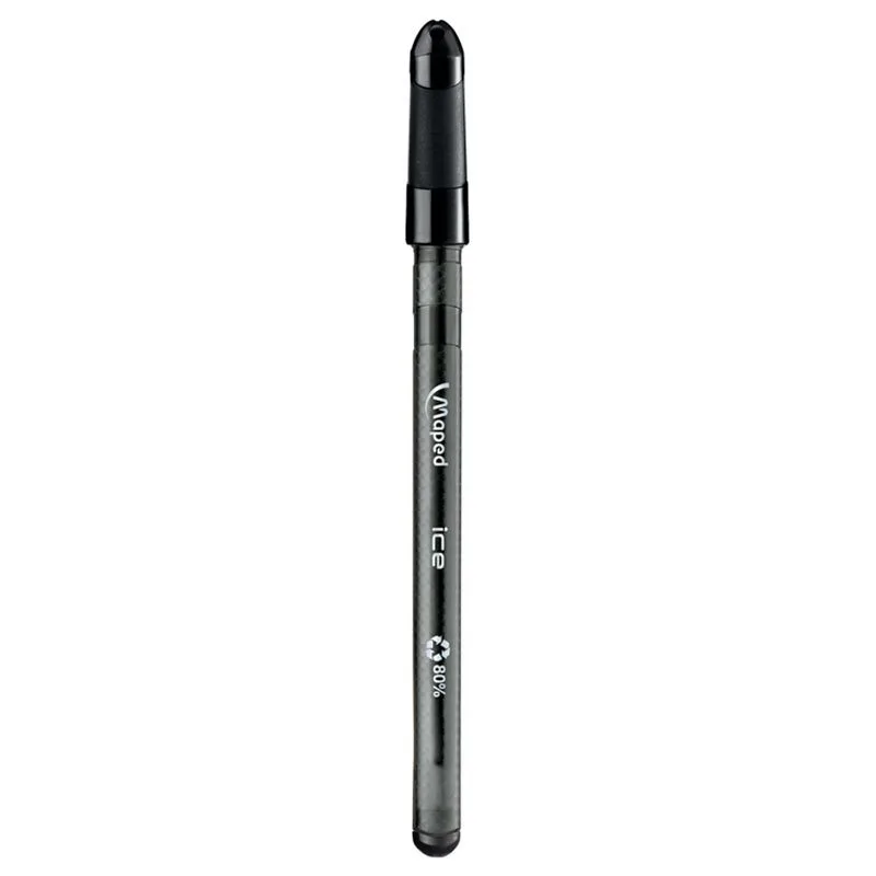 STYLO BILLE CAPUCHON GREEN ICE NOIR  - MAPED - Vue 3