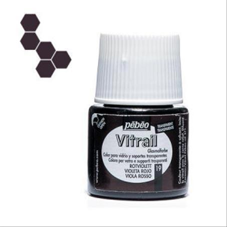 VITRAIL 19 PEBEO VIOLET ROUGE 45ML