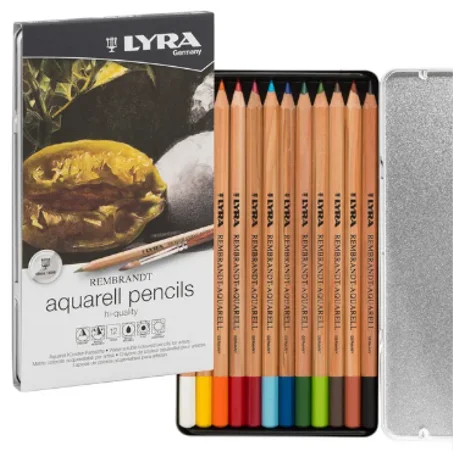 12 CRAYONS GRAPHITES EN BOITE METAL Réf 4084900170472
