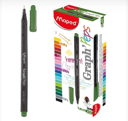 FEUTRE FIN GRAPH PEPS GREEN GOLF BOITE - MAPED - Vue 3
