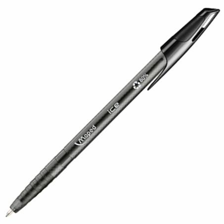 STYLO BILLE CAPUCHON GREEN ICE NOIR  - MAPED