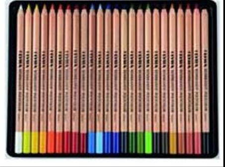 BOITE EN METAL DE 24 COULEURS POLYCOLOR ASSORTIS LYRA
