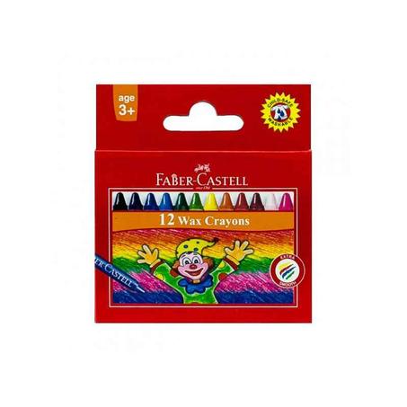 CRAYON DE COULEUR  12 WAX CRAYONS - FABER CASTELL