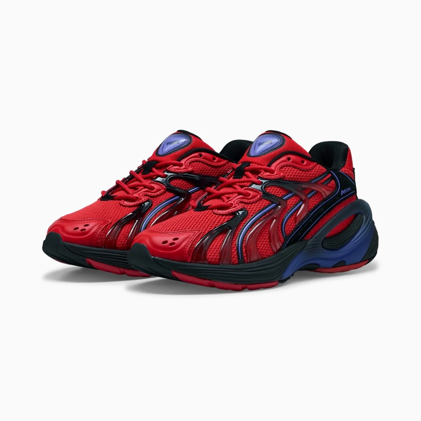 INVEpuma E REV SNEAKERS - Baskets basses - red dark/amethyst/black