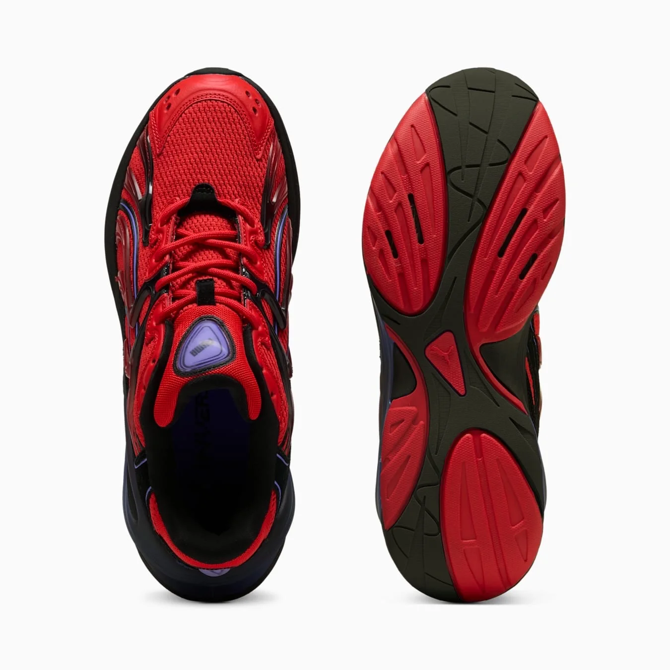 INVEpuma E REV SNEAKERS - Baskets basses - red dark/amethyst/black