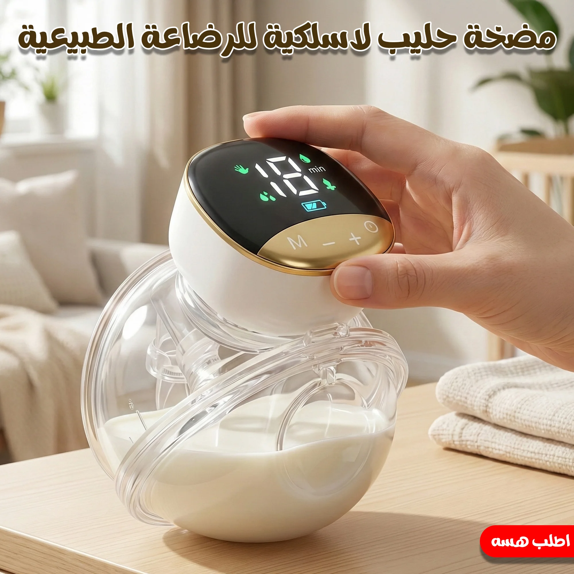 • مضخة حليب لاسلكية للرضاعة الطبيعية
