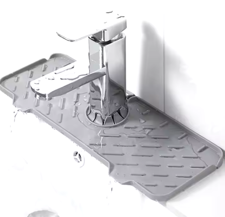 حصيرة سيليكون لتصريف المياه وحماية الحوض - مقاوم للرذاذ