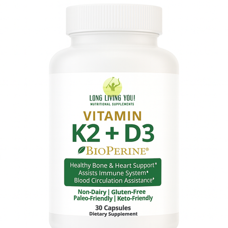 اقوي منتج D3 K2 - الحل المتكامل لصحة العظام، الفاصل، القلب، والمناعة