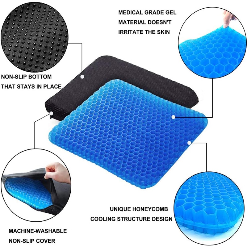 Coussin en gel ICE PAD, siège assis pour voiture bureau chaise extérieur coussin en nid d
