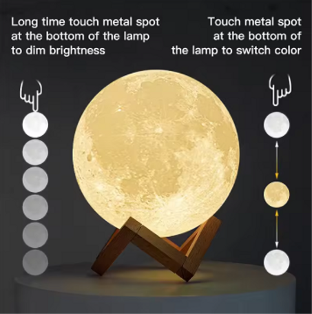 مصباح القمر السحري – إضاءة رومانسية ولمسة من السحر في منزلك 🌙