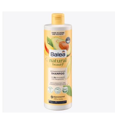 Balea Shampoo Natural Beauty mit Bio-Avocadoöl und Mangobutter, 400 ml
