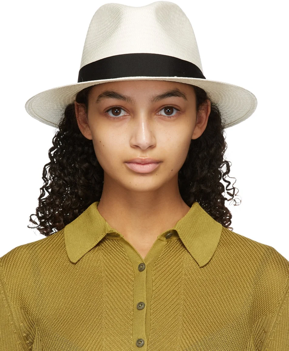 Chapeau De Paille Panama - Bord 7 Cm, Hauteur 12 Cm - Taille M (56-58 Cm) - 22 Couleurs Disponibles - Pour Plage, Vacances, Soleil - 8