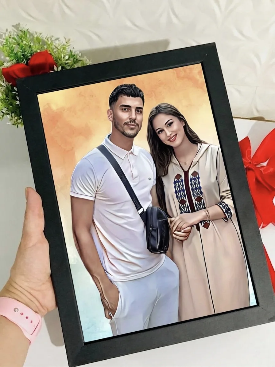 لوحة فنية مخصصة من صورتك – تصميم أنيق بإطار فاخر