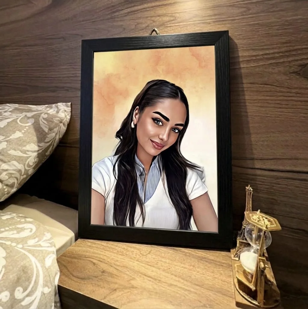 لوحة فنية مخصصة من صورتك – تصميم أنيق بإطار فاخر