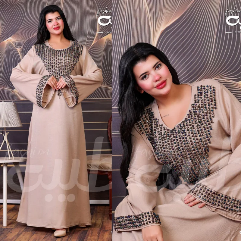 ✨Gandoura Égyptienne : Le Prestige Perlé💎