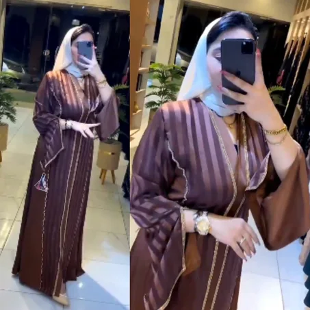 ✨ Abaya Égyptienne 🇪🇬 en Satin de Soie – Élégance Moderne et Confort ✨
