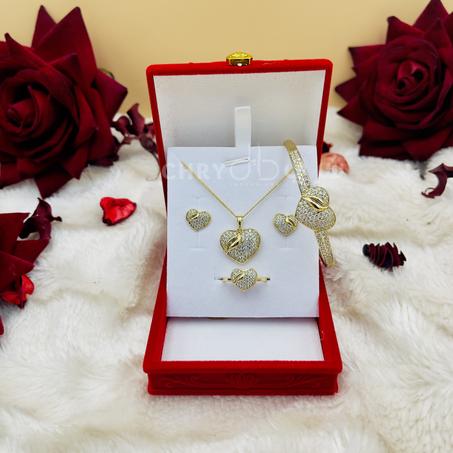 Ensemble 4Pcs Xuping Coeur