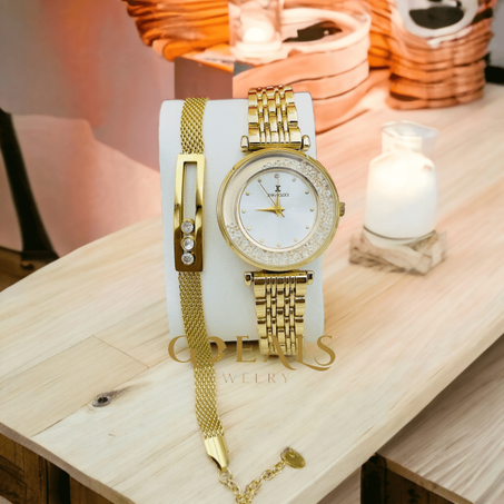 Montre avec gourmette en acier inoxydable M4