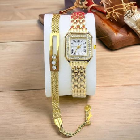 Montre avec gourmette en acier inoxydable T1