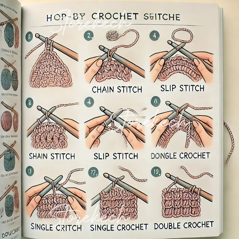 The Ultimate Beginner's Guide to Crochet: Essential Stitches, and