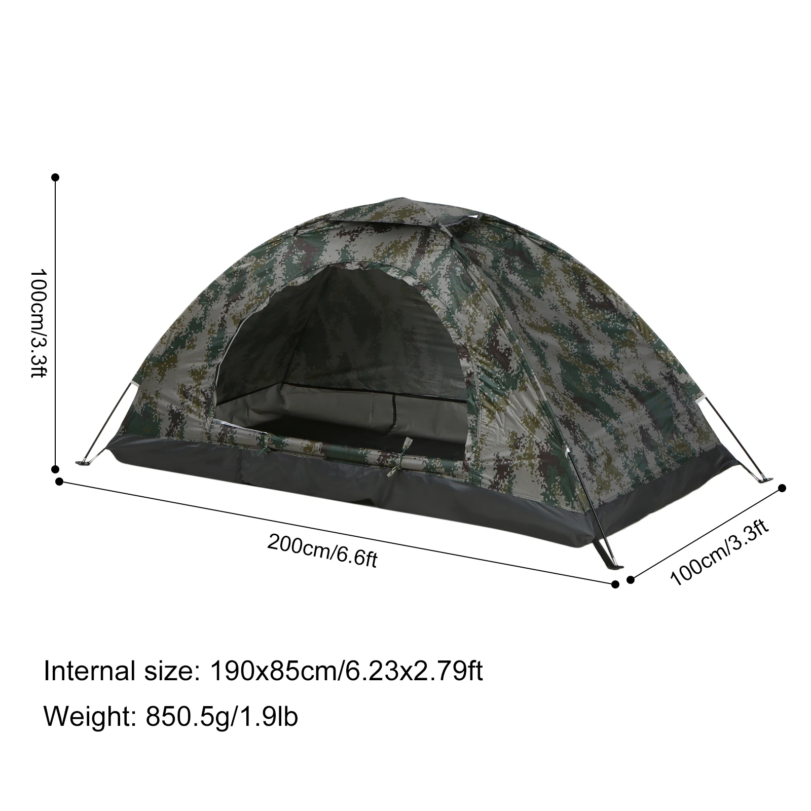 Tomshoo 1/2 شخص خيمة تخييم خفيفة طبقة واحدة المحمولة /Tomshoo 1/2 Person Lightweight Single Layer Portable Camping Tent /
