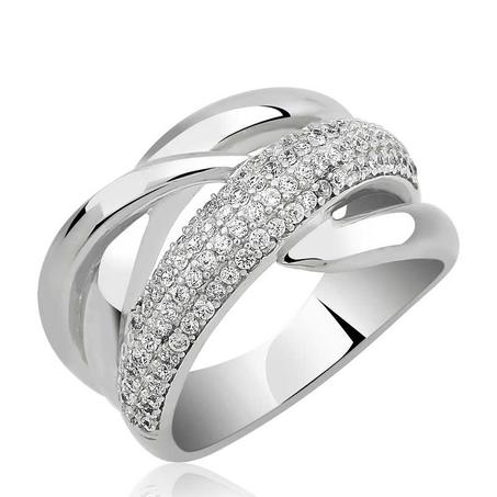 Women's Gemmed Silver Ring
