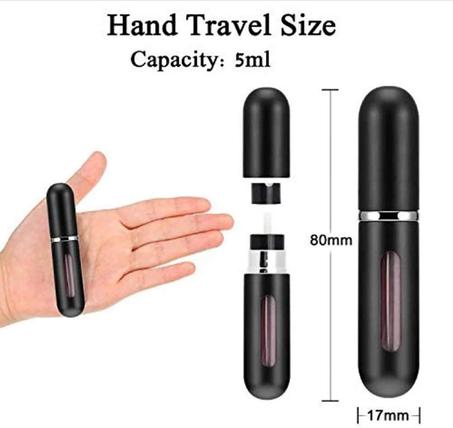 Travel Perfume Spray Bottle, Refillable Portable Perfume Atomizer Mini Perfume Bottles Fragrance Empty Bottle Scent Pump Case