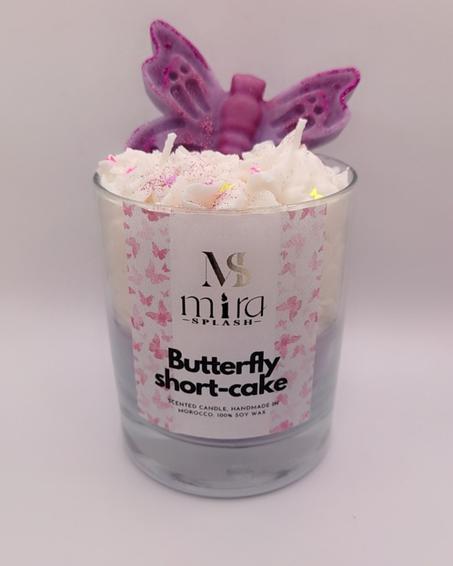 BUTTERFLY SHORT CAKE CANDLE