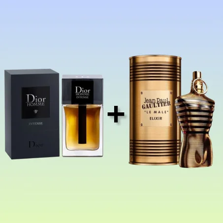 Pack 10ml Dior Homme Intense + 10ml Le Male Elixir