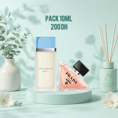 Pack 10ml Dolce&Gabbana Light Blue + 10ml Prada Paradox