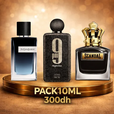 Pack 3x1 (Y YSL + 9 PM Night Out + Scandal Le Parfum)