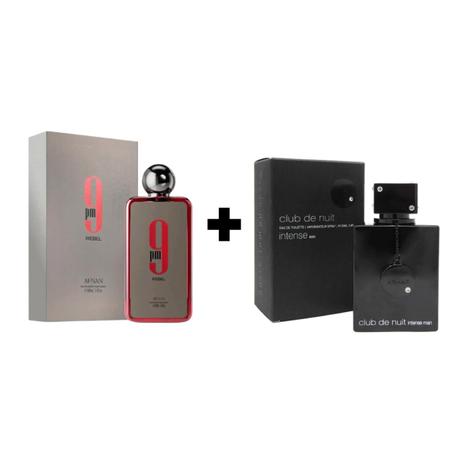 Pack 10ml 9 PM Rebel + 10ml Club De Nuit Intense Man