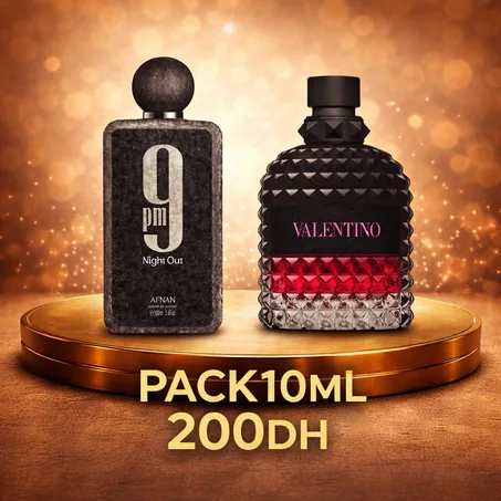Pack 10 ml 9 PM Night Out 10ml  + 10 ml Valentino