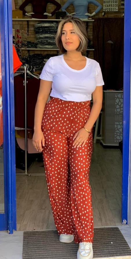 PANTALON LARGE ORANGE