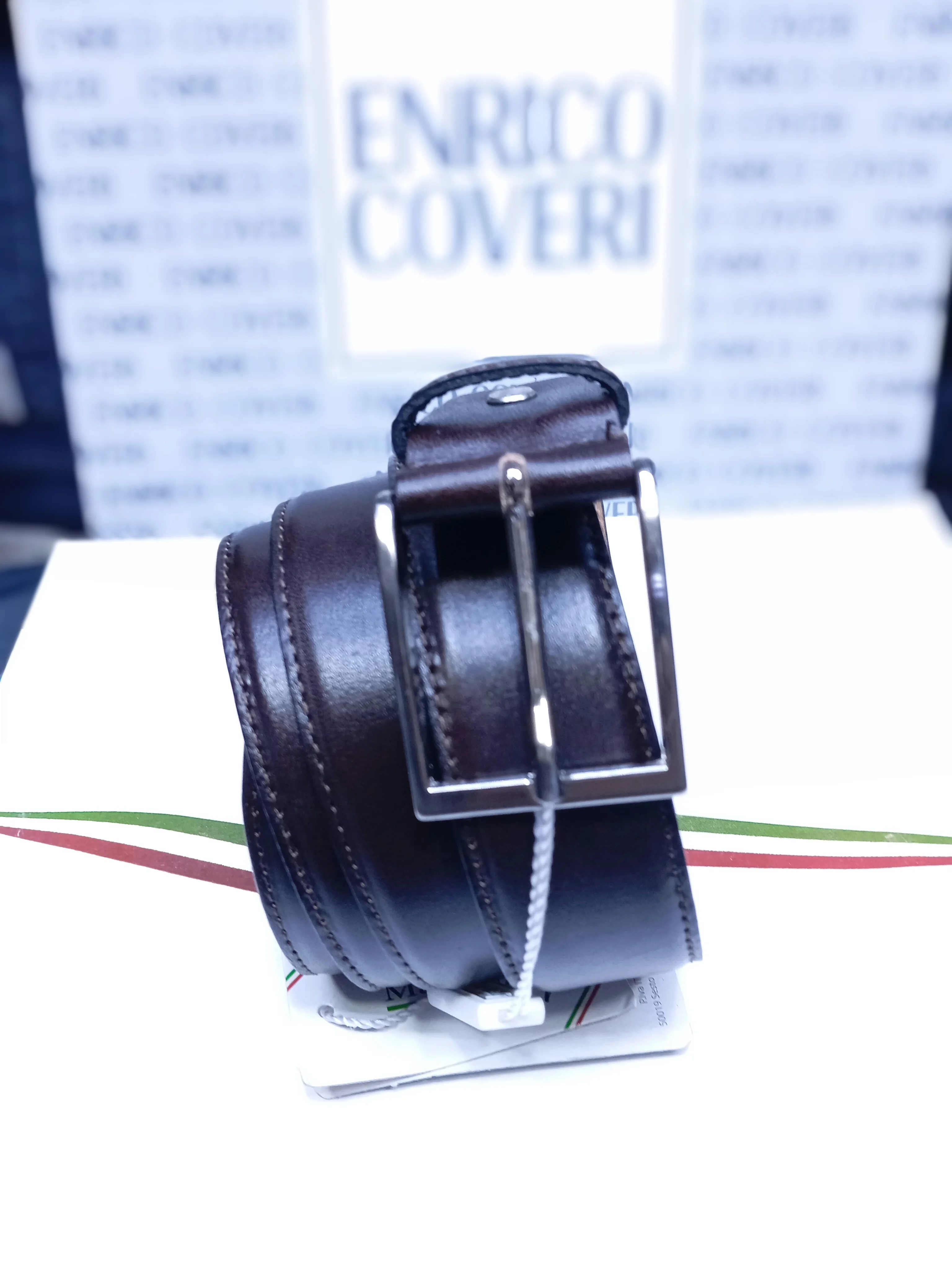 Enrico coveri ceinture en cuir véritable