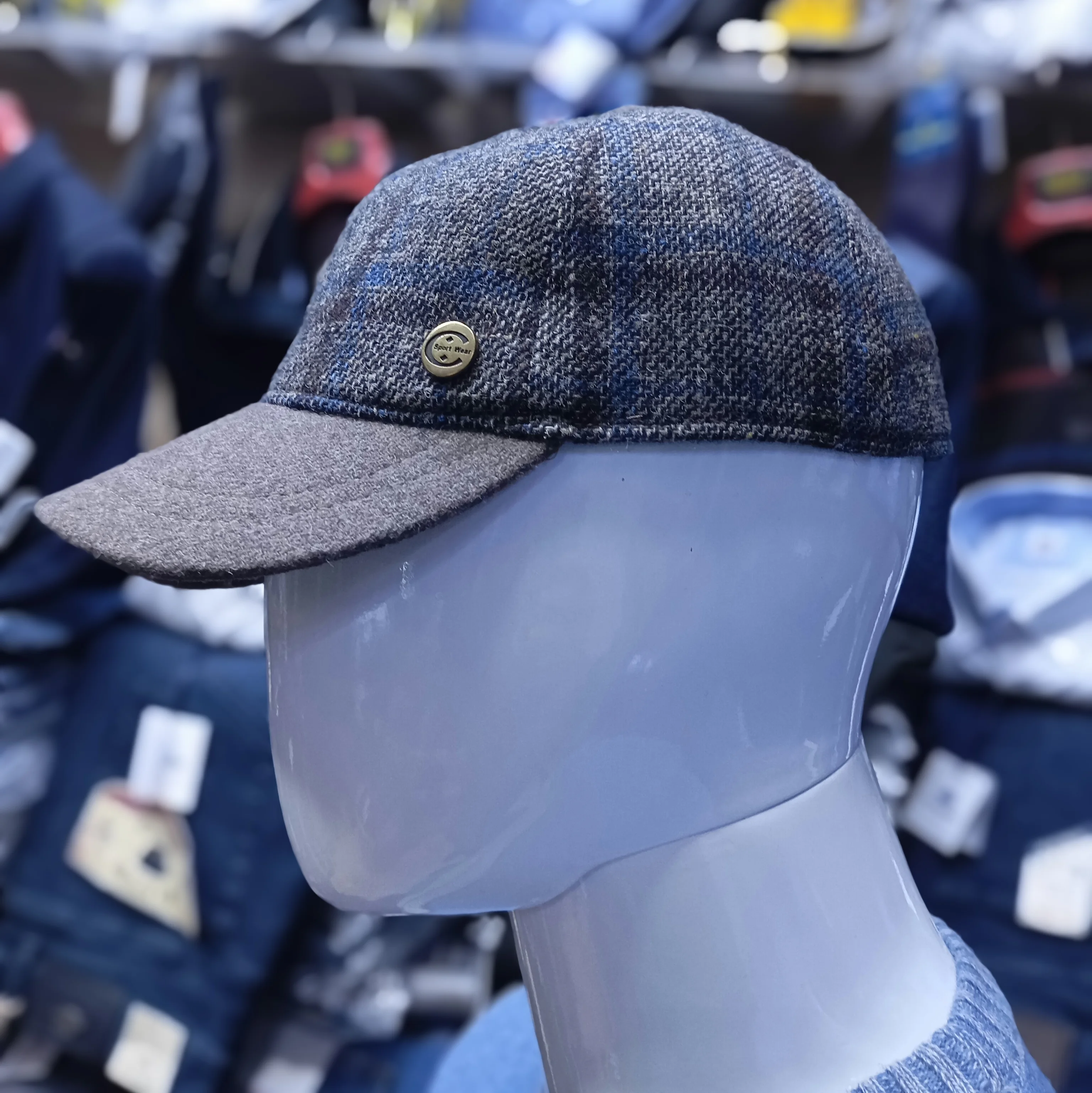 casquettes béret à carreaux pour l'hiver